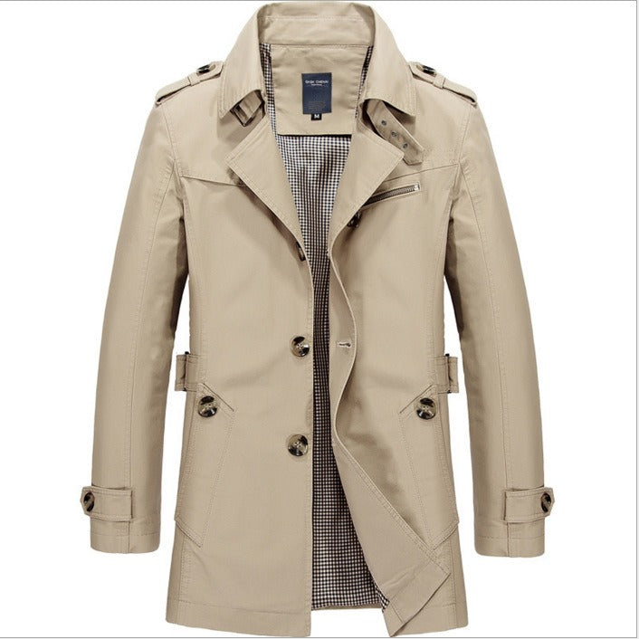 Drune | wasserdichter Herren-Trenchcoat mit Doppelknöpfen - Miles