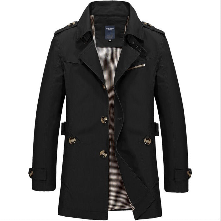 Drune | wasserdichter Herren-Trenchcoat mit Doppelknöpfen - Miles