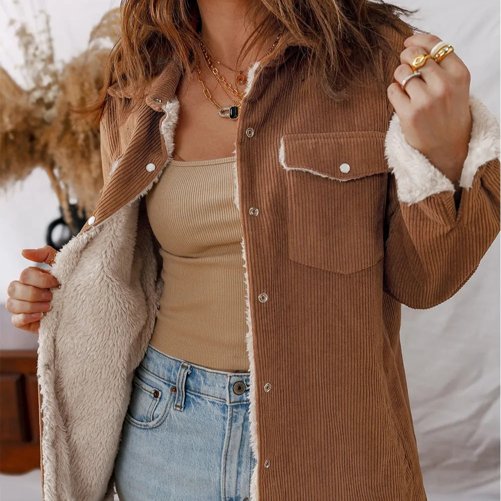 Drune | Gefütterte Cordjacke für Damen