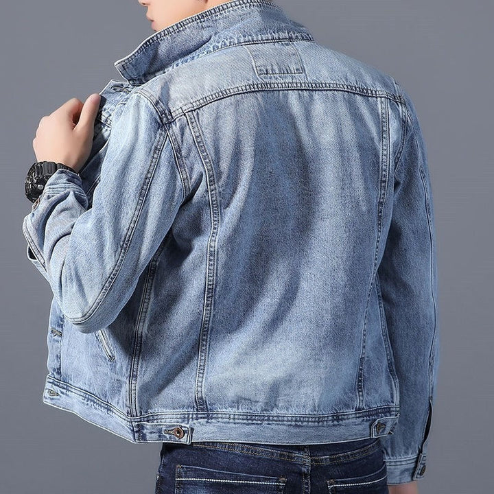 Drune | Klassisches Denim Herrenjackett mit Taschen an der Vorderseite