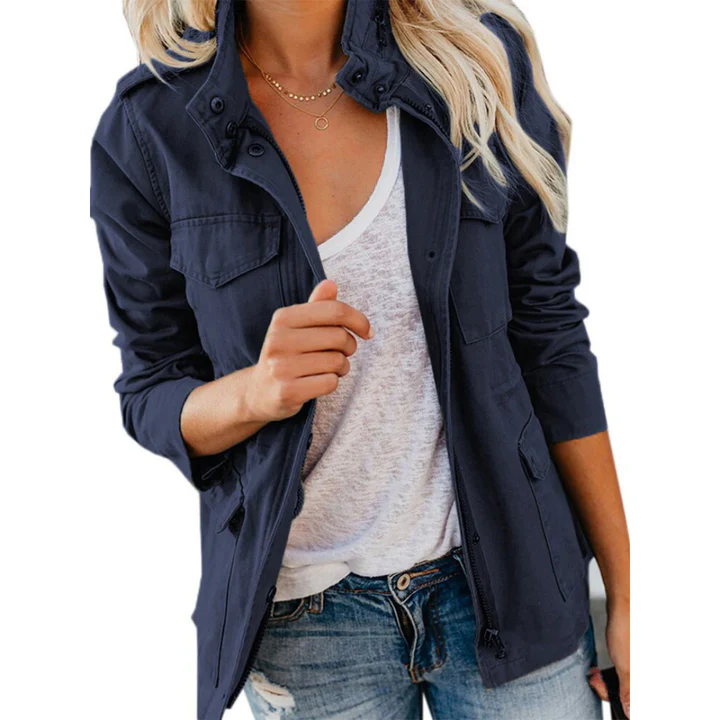 Drune | Jacke - Lockere Passform - Funktioneller Reißverschluss und Knopfverschluss - Utility-Design