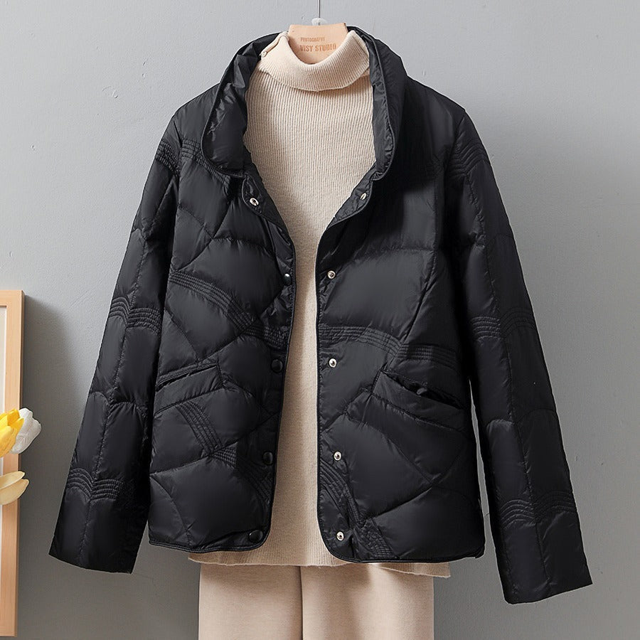 Drune | Damen Gequiltete Leichte Daunenjacke Hüftlänge