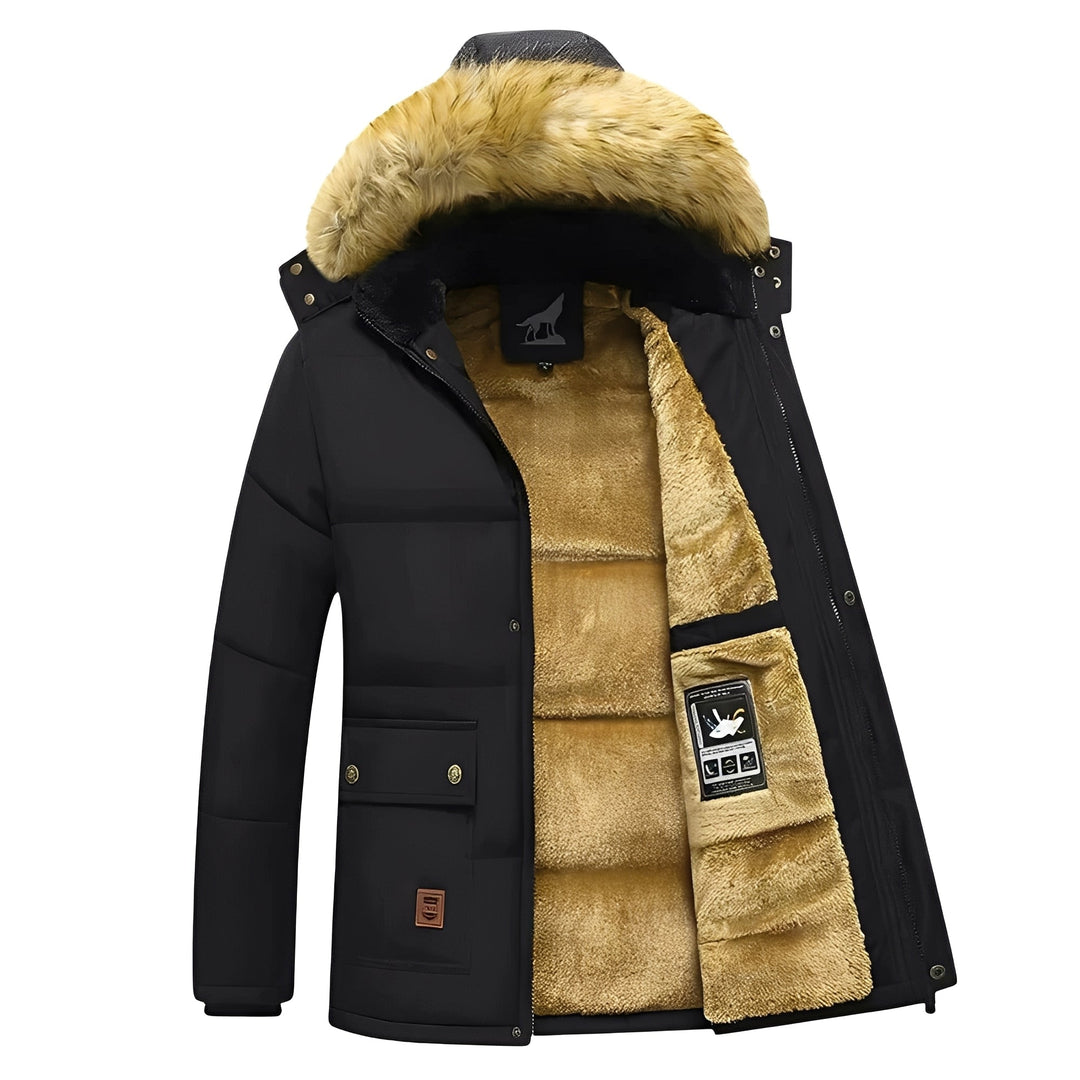 Drune | Warme Parkajacke mit abnehmbarem Kapuze für Männer