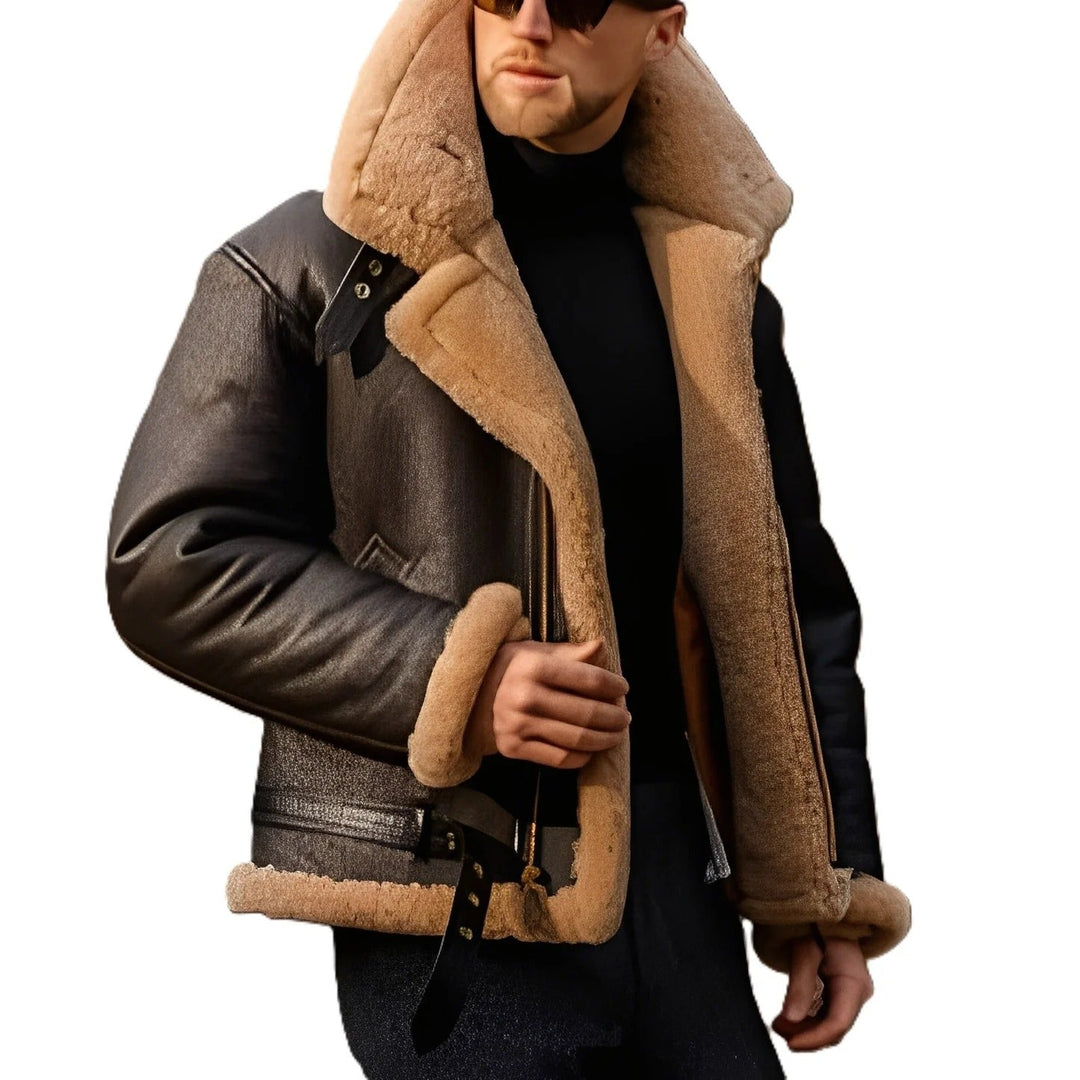 Drune | Strapazierfähige und Dicke Lederjacke für Männer