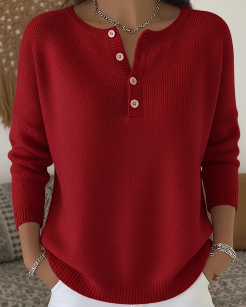 Drune | Klassische Strickjacke mit Knöpfen und langen Ärmeln