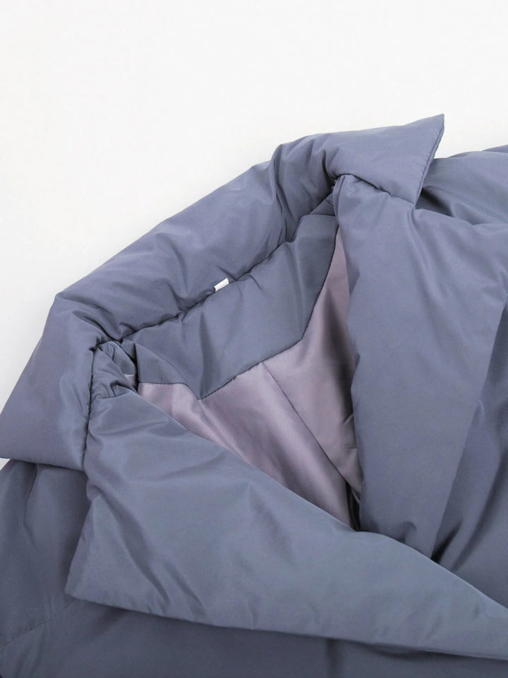 Drune | Gürteltaschen Pufferjacke Wickel Front Stepp Wintermantel