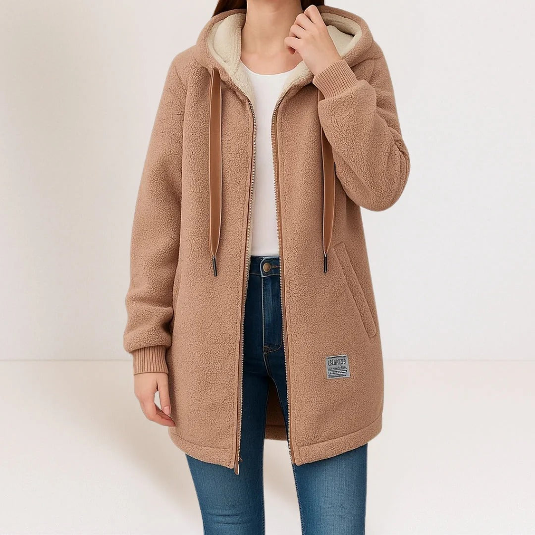Drune | Komfortable und entspannt geschnittene Fleecejacke für Damen mit Kapuze