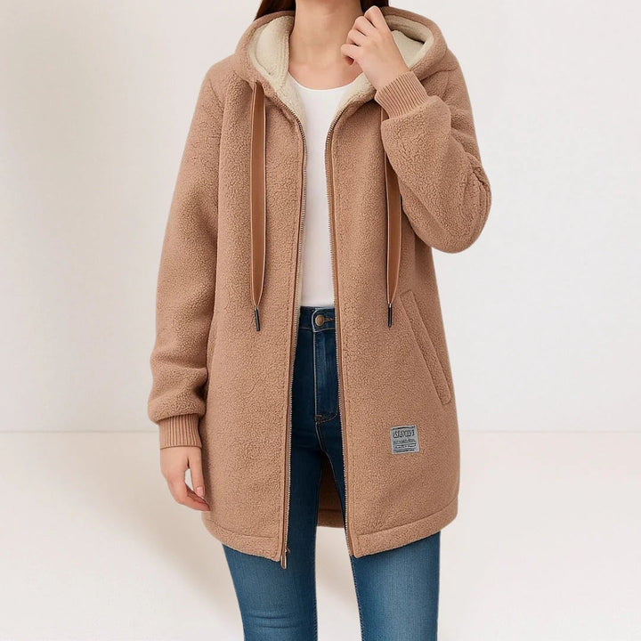 Drune | Komfortable und entspannt geschnittene Fleecejacke für Damen mit Kapuze
