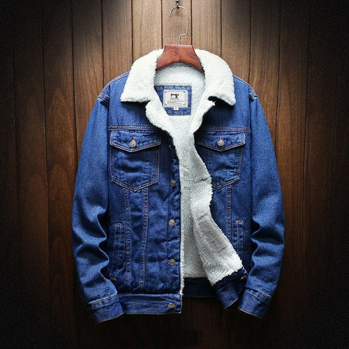 Drune | Herren Jeansjacke mit Fleece-Futter