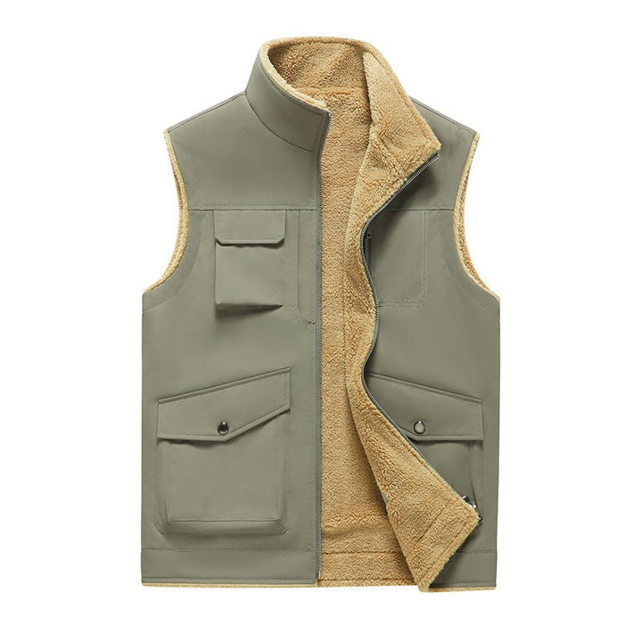 Drune | Mit fleecegefütterter Herren Bodywarmer mit mehreren Taschen im Outdoor-Stil