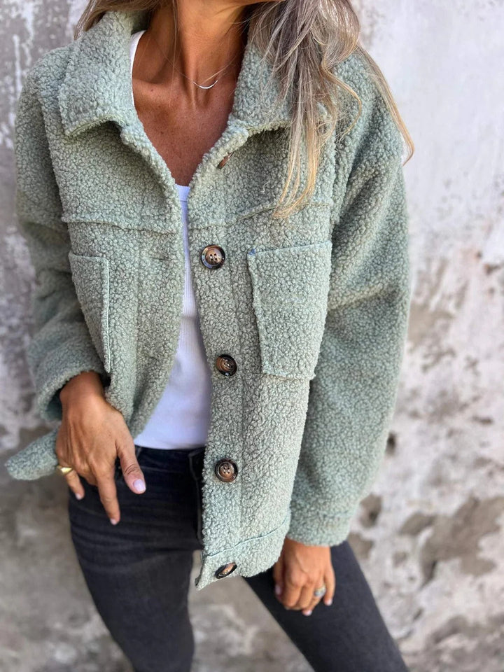 Drune | Sherpa Button up Jacke Lässige Warme Außenbekleidung