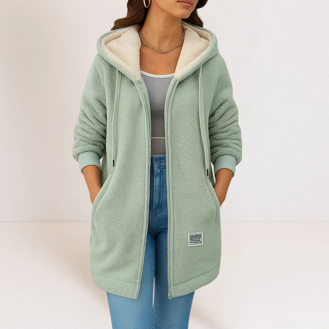 Drune | Komfortable und entspannt geschnittene Fleecejacke für Damen mit Kapuze