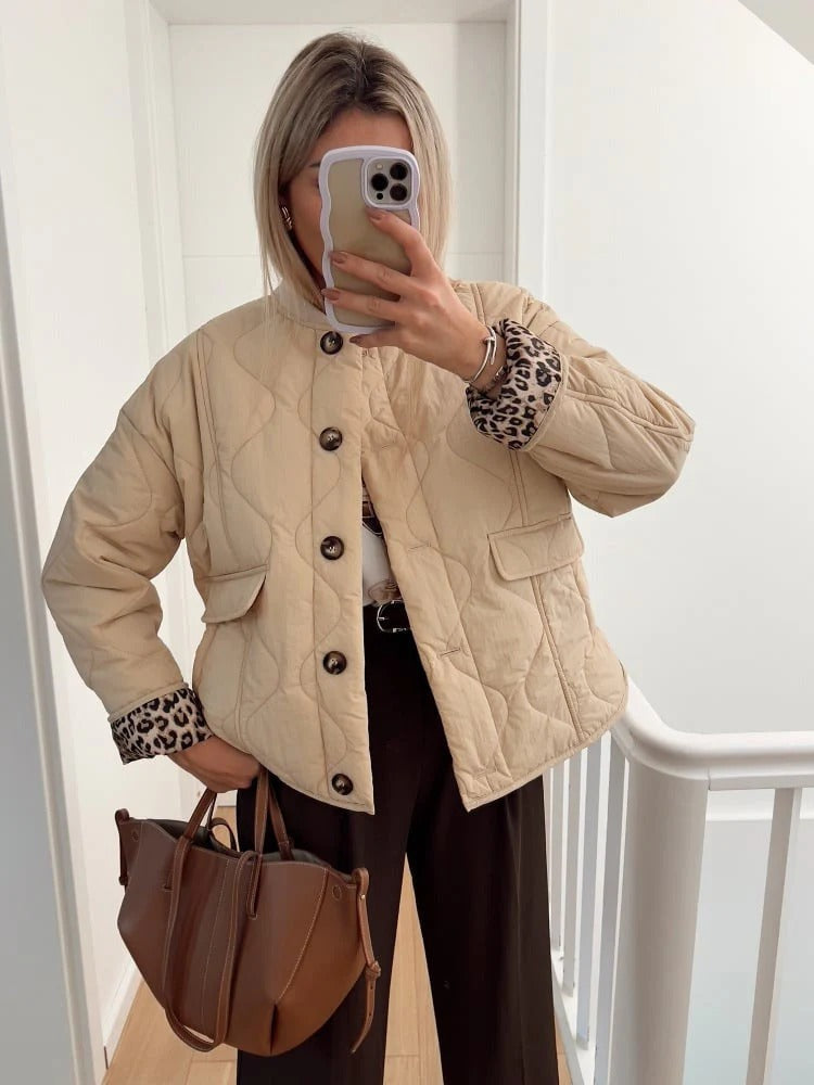 Drune | Elegante Jacke mit Leopardenmuster