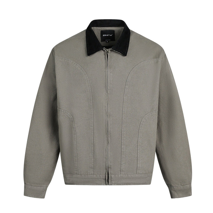 Drune | Herrenjacke mit Wildleder-Effekt und Druckknopfverschluss