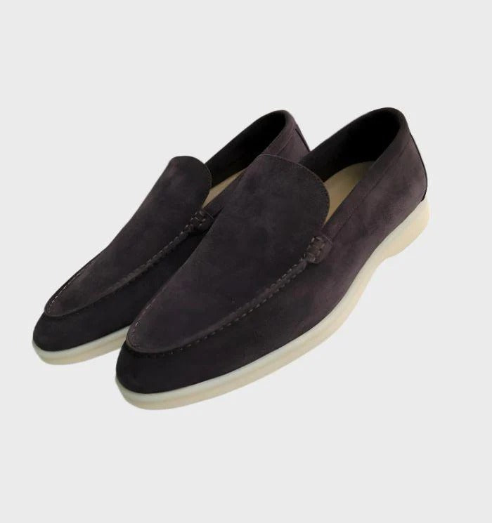 Drune | Slipper Wildleder Look Schlupf Mokassin Naht Slim Passform
