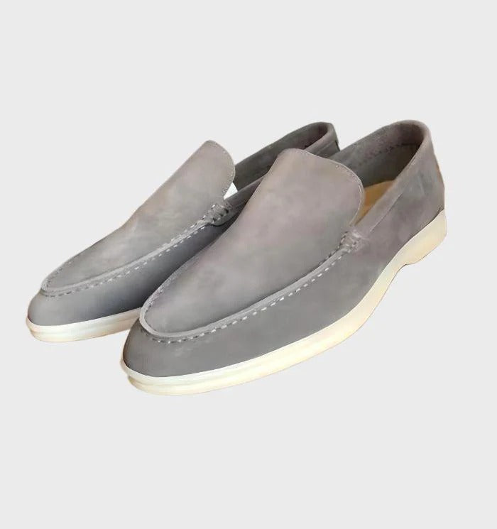 Drune | Slipper Wildleder Look Schlupf Mokassin Naht Slim Passform