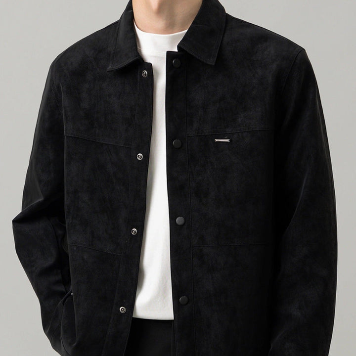 Drune | Herrenjacke mit Wildleder-Effekt