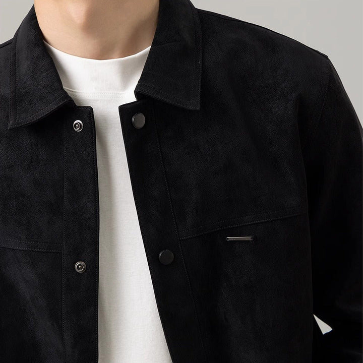 Drune | Herrenjacke mit Wildleder-Effekt