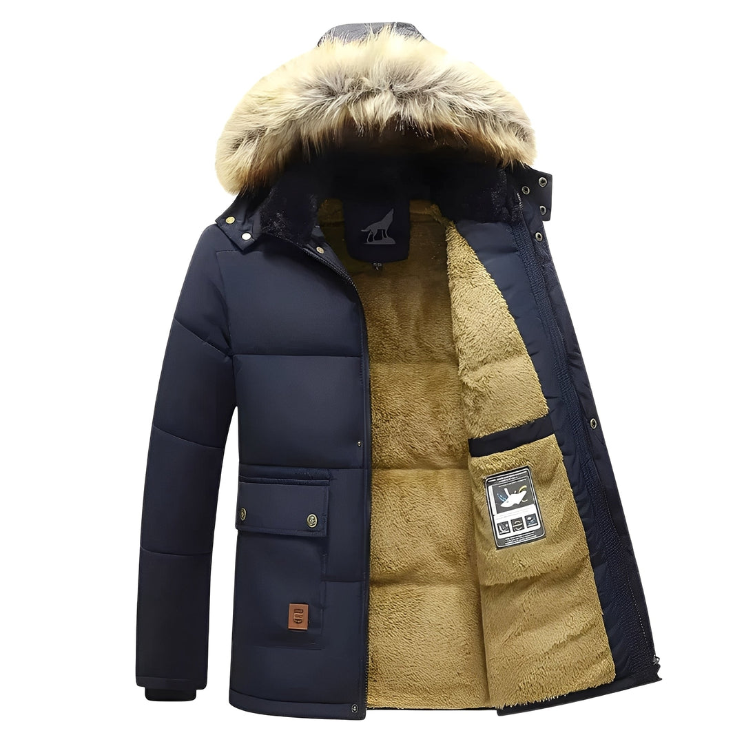 Drune | Warme Parkajacke mit abnehmbarem Kapuze für Männer