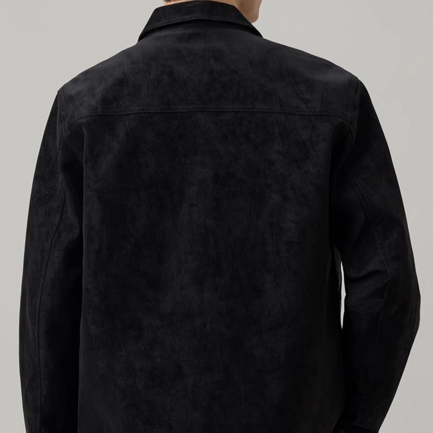 Drune | Herrenjacke mit Wildleder-Effekt