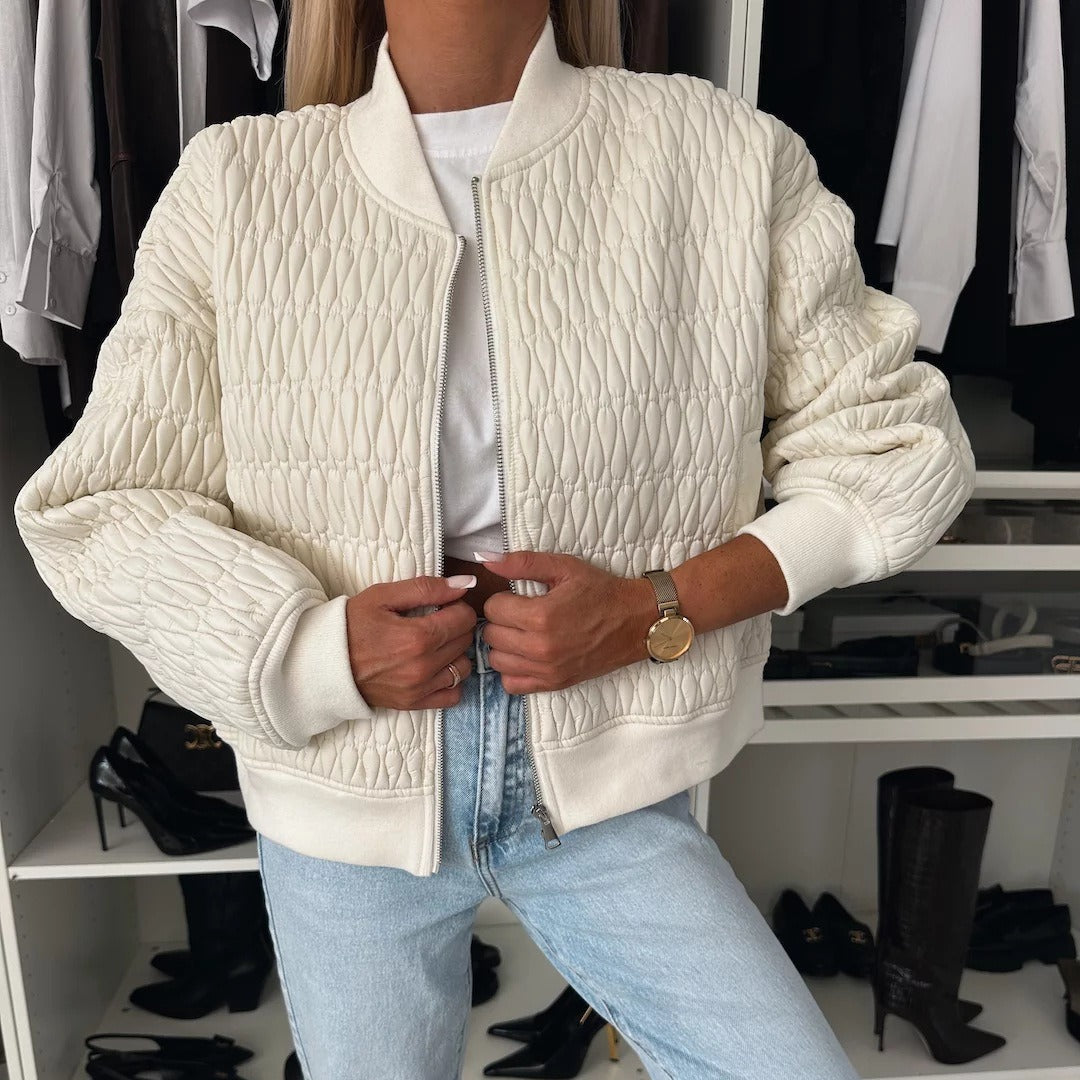 Drune | Gepolsterte Jacke - Kurz geschnittenes Modell - Rippeneinsätze - Reißverschluss - Casual Look