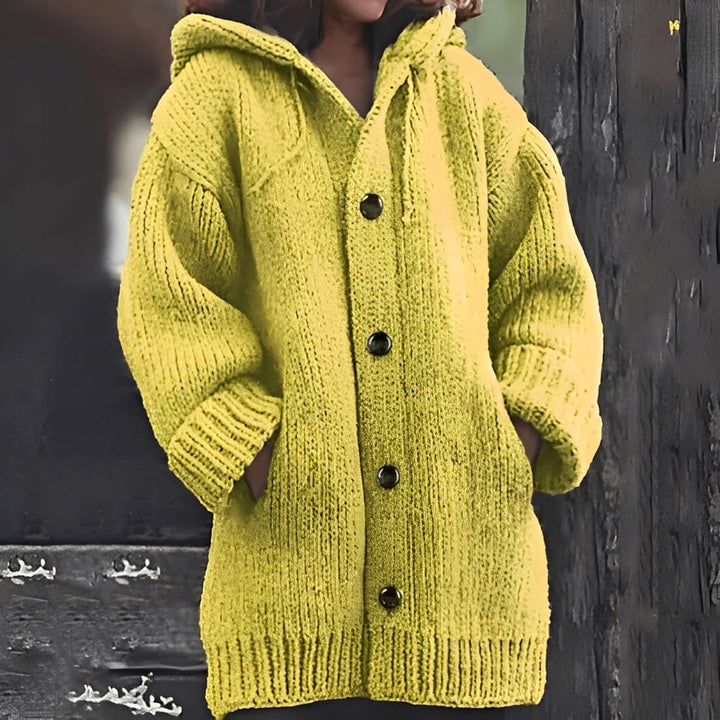 Drune | Bequemer Strickcardigan mit Kapuze für Frauen