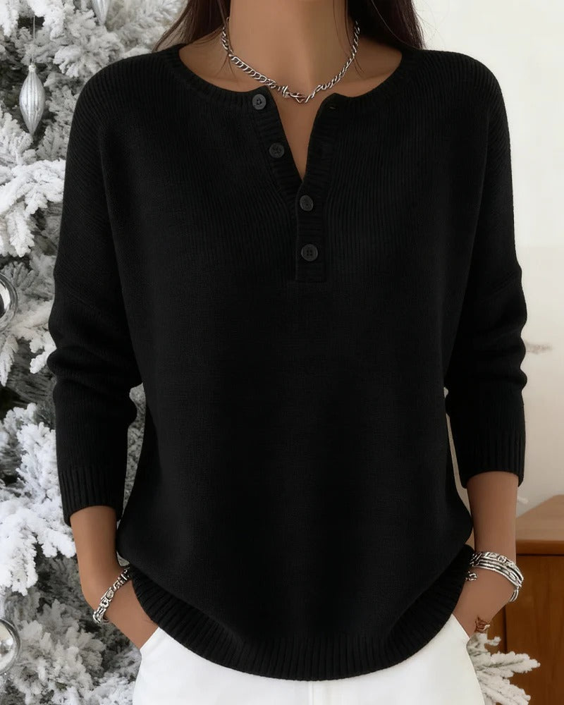 Drune | Klassische Strickjacke mit Knöpfen und langen Ärmeln