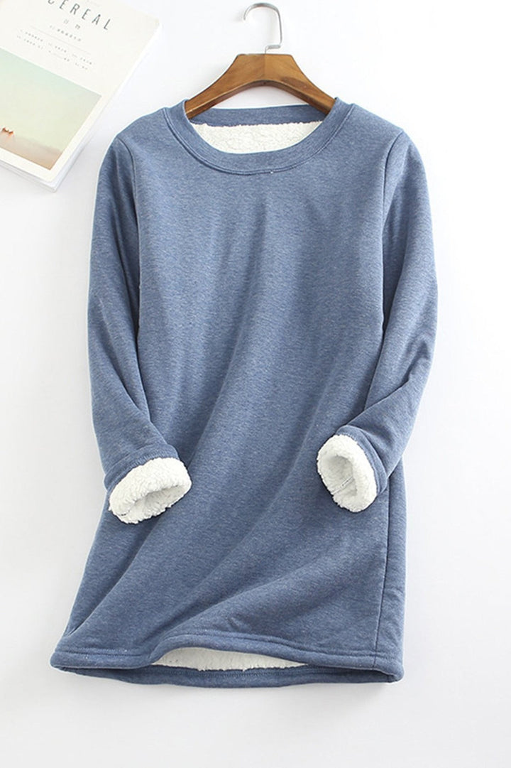 Drune | Tunika Sweatshirt Lockere Passform Langarm Weicher Fleece Futter Komfort