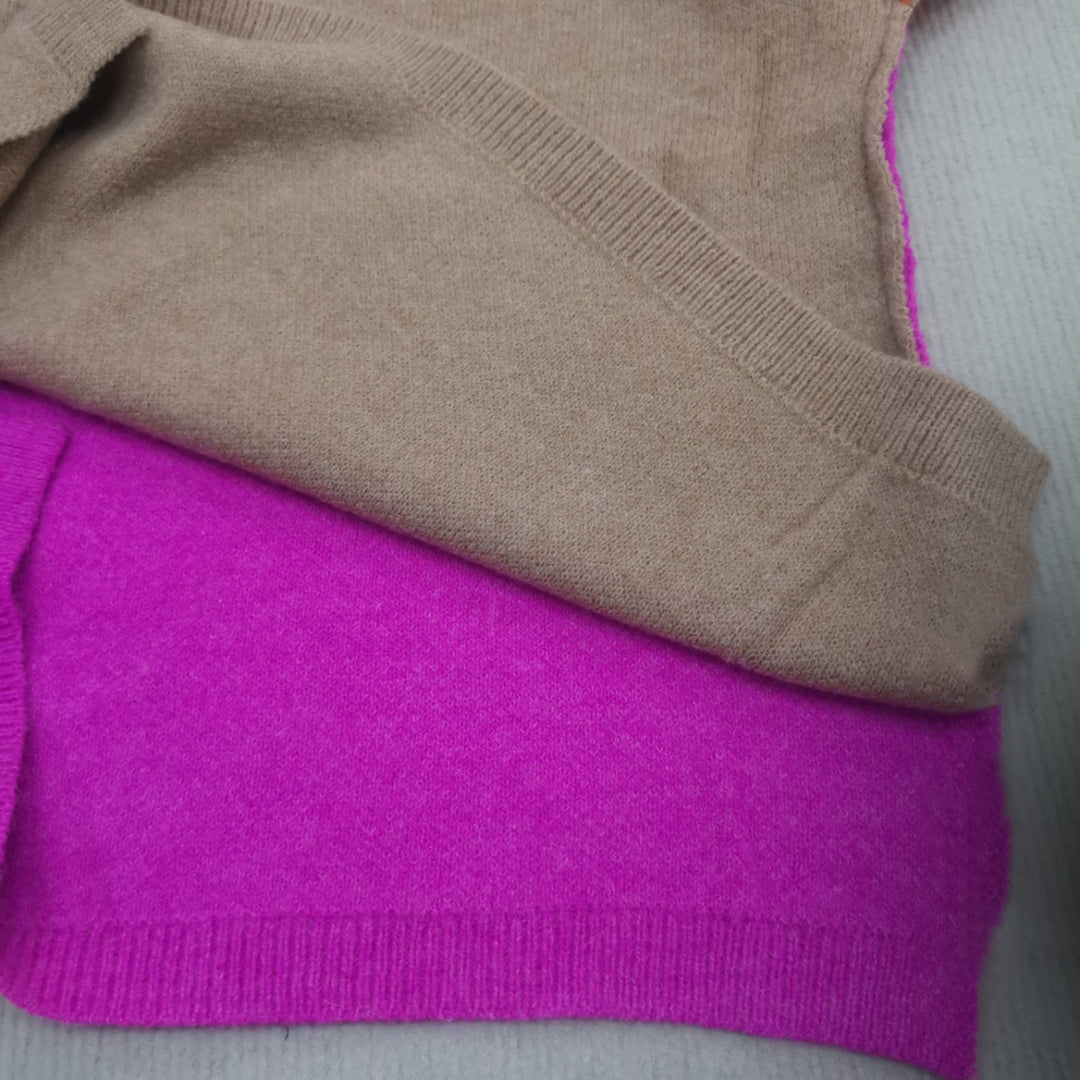 Drune | Eindrucksvolles Color Block Strickpullover