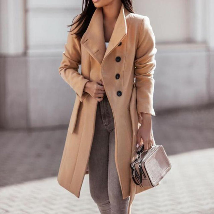 Drune | Klassischer Damen Trenchcoat Mit Doppelter Schleifenverschluss