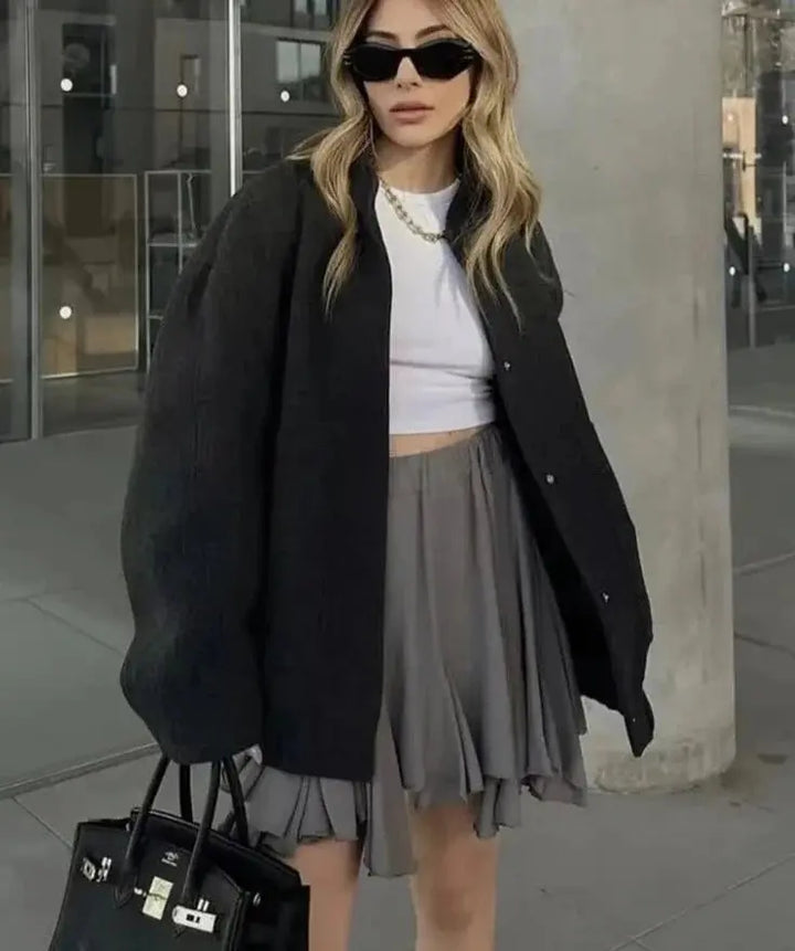 Drune | Übergröße Schnitt Minimalistische Teddyjacke