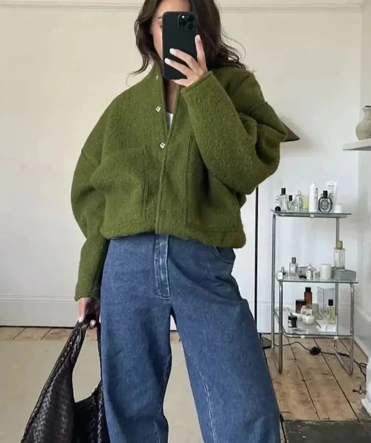 Drune | Übergröße Schnitt Minimalistische Teddyjacke