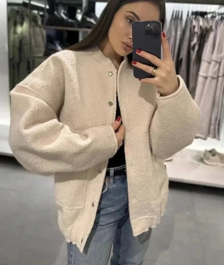 Drune | Übergröße Schnitt Minimalistische Teddyjacke