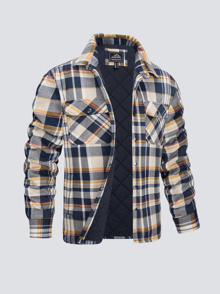 Drune | Lässige Langärmelig Gestreift Jacke mit Knöpfen