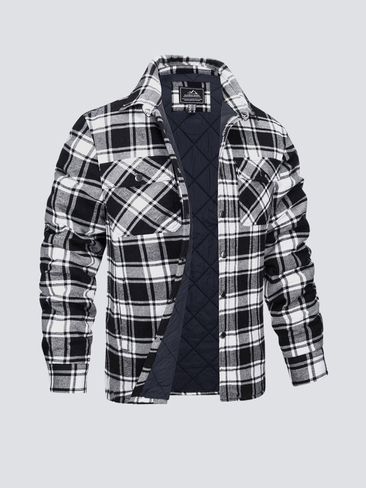 Drune | Lässige Langärmelig Gestreift Jacke mit Knöpfen