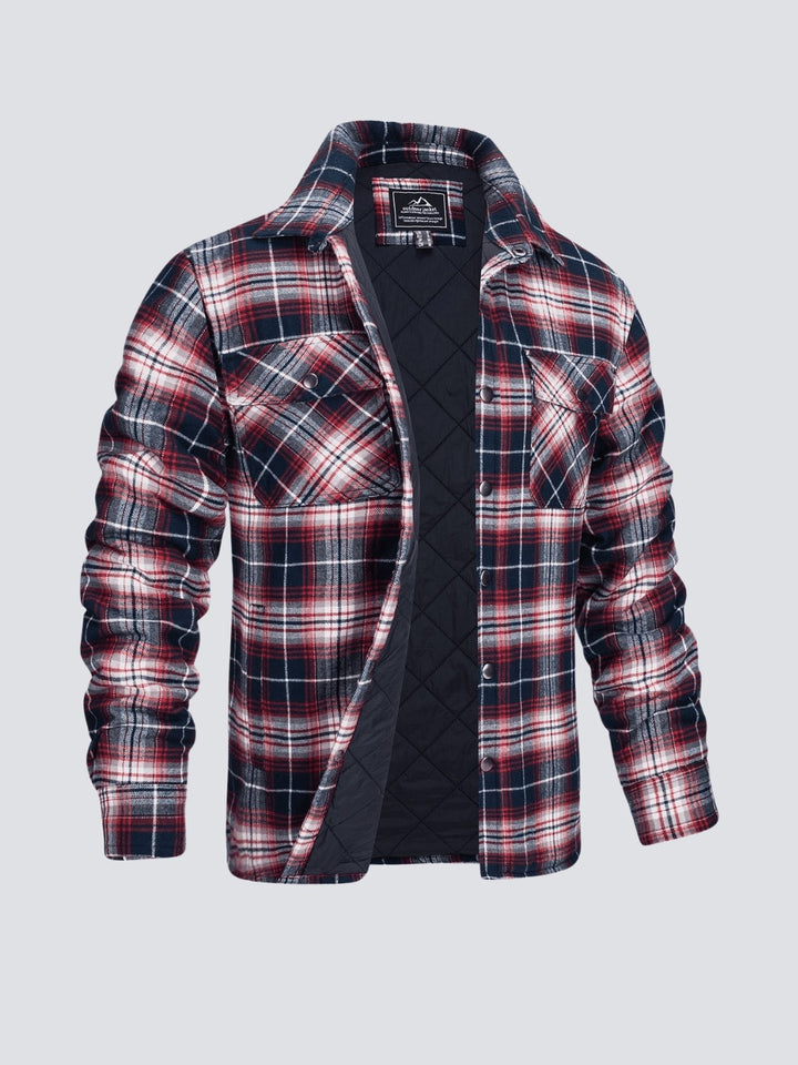 Drune | Lässige Langärmelig Gestreift Jacke mit Knöpfen