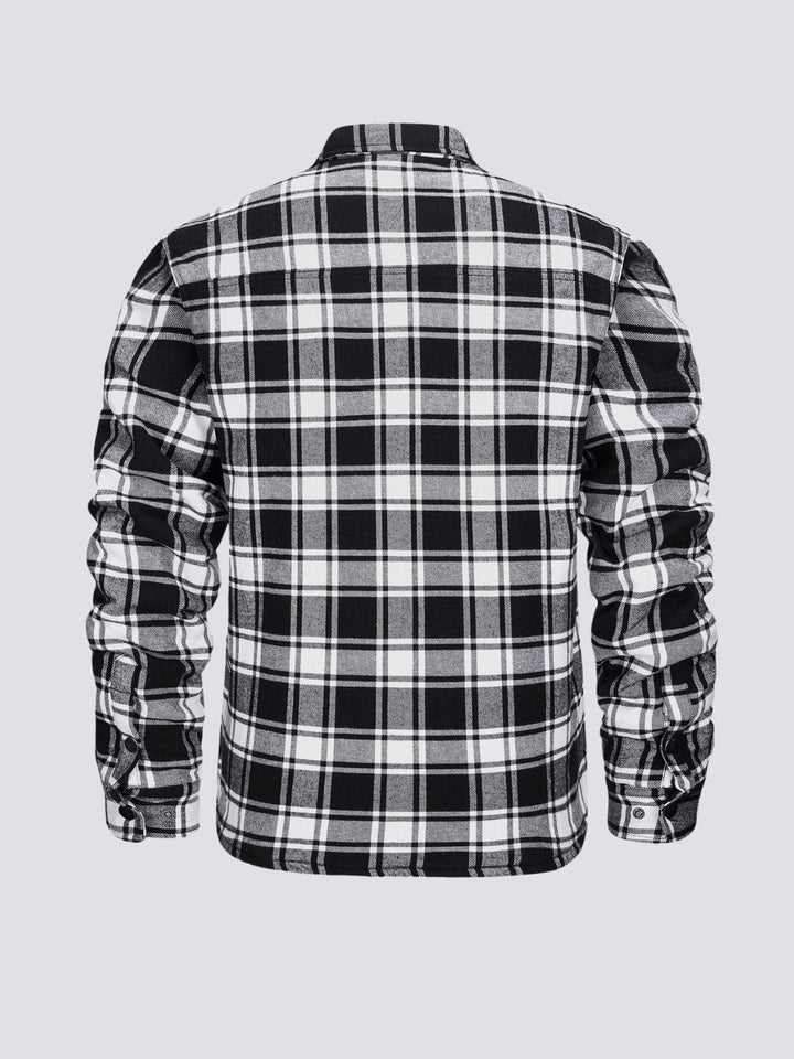 Drune | Lässige Langärmelig Gestreift Jacke mit Knöpfen