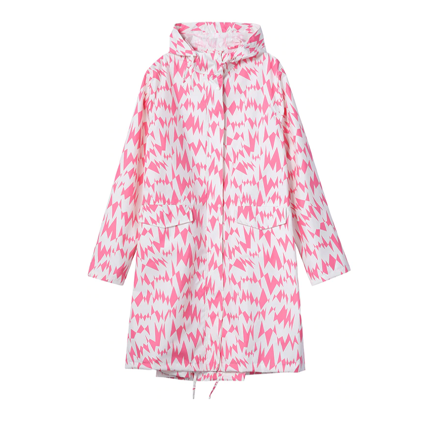 Drune | Damen-Regenjacke mit geometrischen Mustern