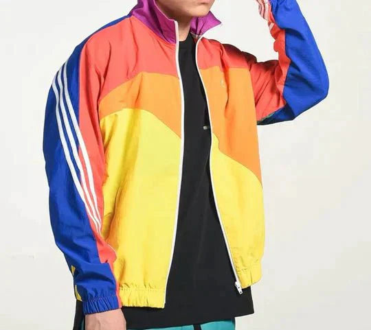 Drune | Windbreaker Jacke Leichte Zip up Retro 90er Stil Weiche Fütterung Freizeitkleidung
