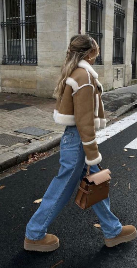 Drune | Gemütliche Kurzgeschnittene Shearling Jacke