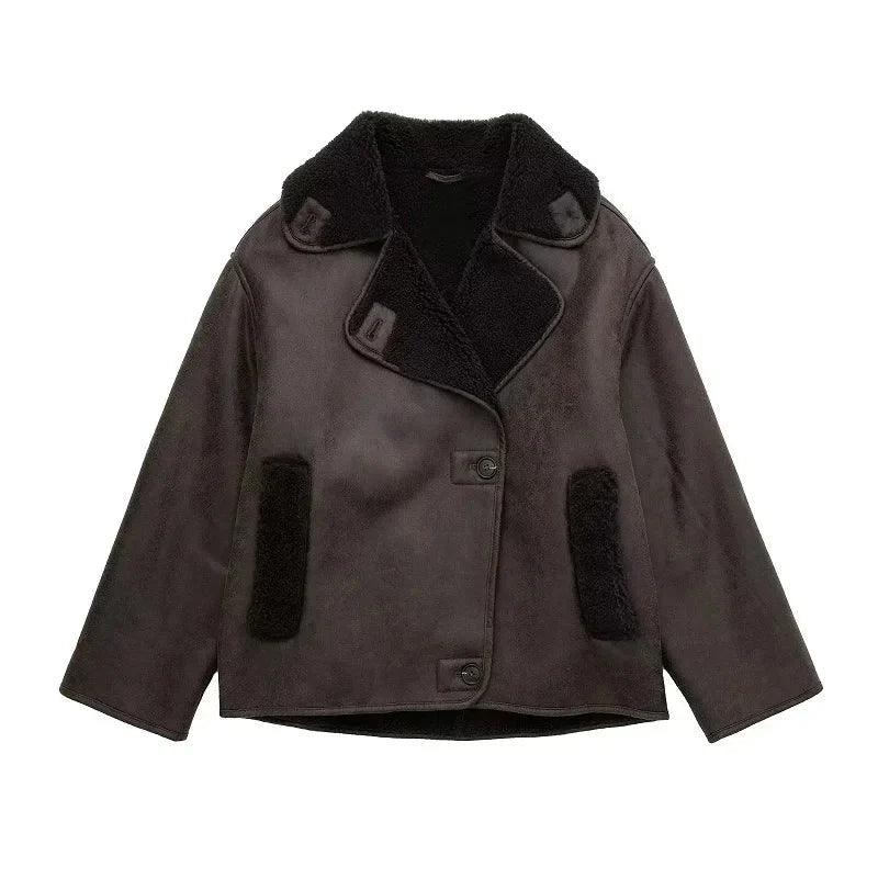 Drune | Lederjacke für Frauen mit Futter aus Kunstfell