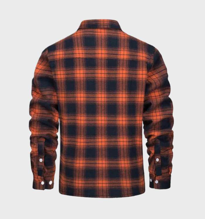 Drune | Herren Warm Karierte Hemdjacke Mit Langen Ärmeln