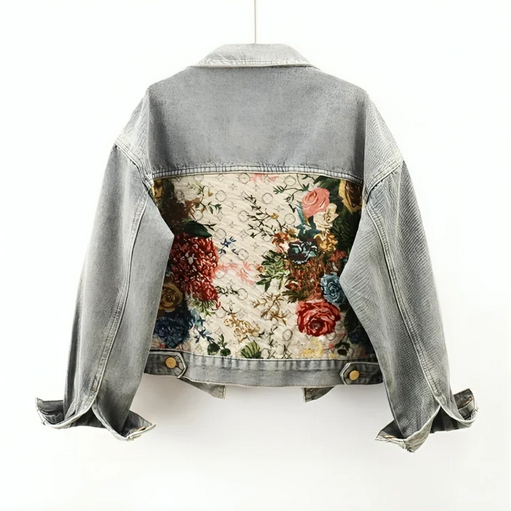 Drune | Damen Blumen Denim Jacke
