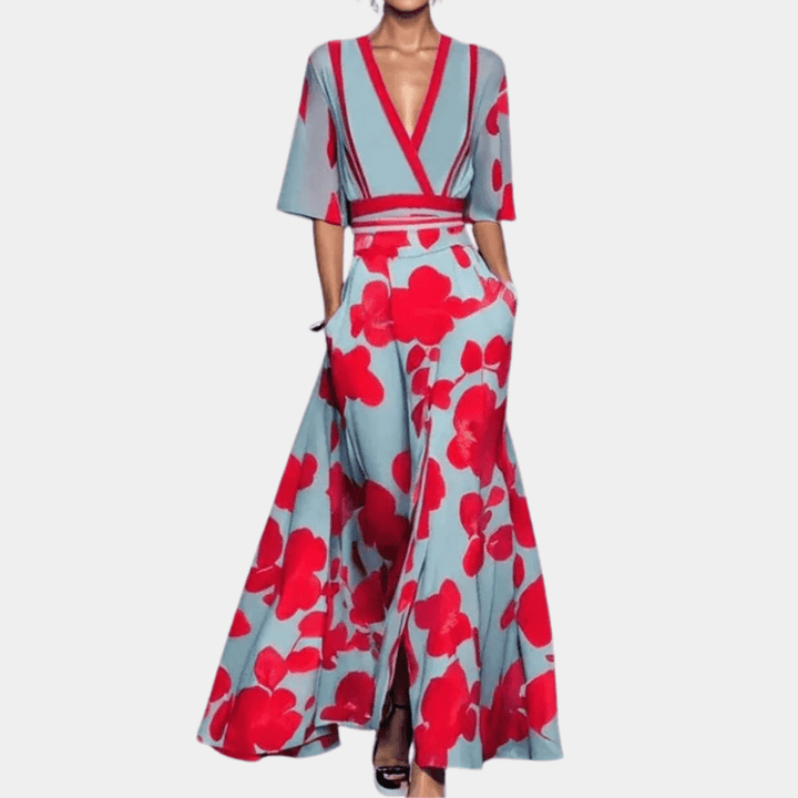 Drune | Luxuriöses Blumenkleid Damen Kleid