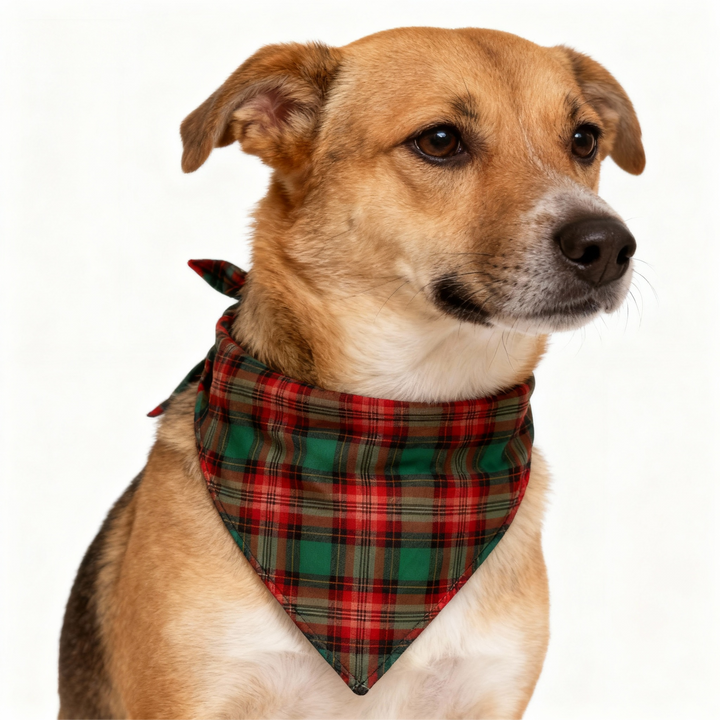 Drune | Feiertagsfamiliengrüne Karomuster-Weihnachtspyjama-Set