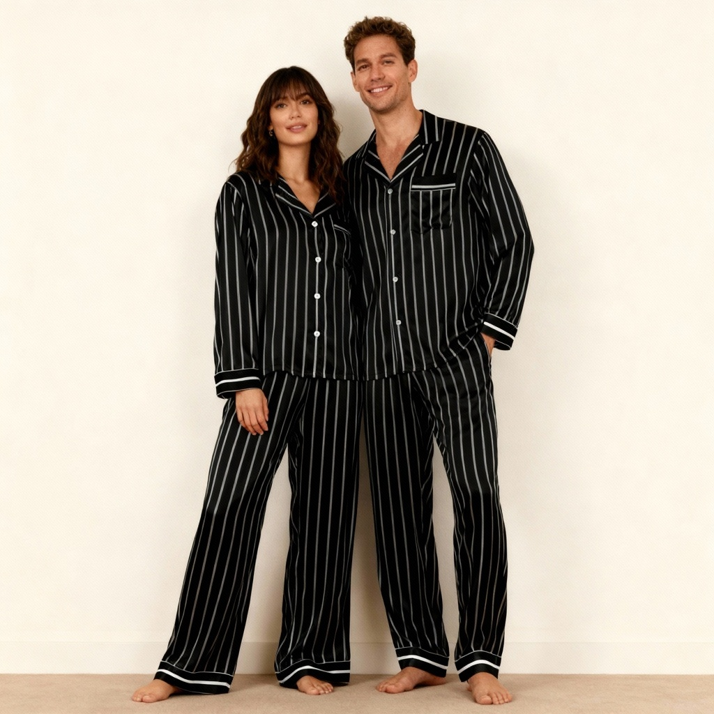 Drune | Elegantes Satin-Pyjama-Set für Paare