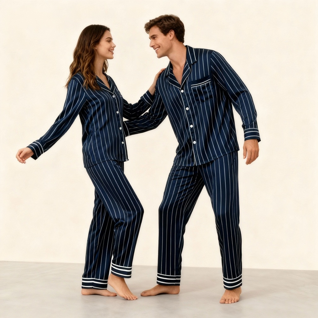 Drune | Elegantes Satin-Pyjama-Set für Paare