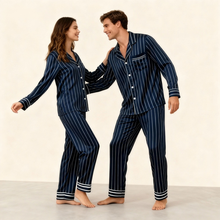 Drune | Elegantes Satin-Pyjama-Set für Paare