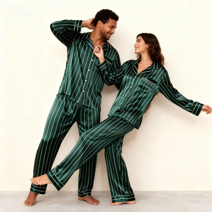 Drune | Elegantes Satin-Pyjama-Set für Paare