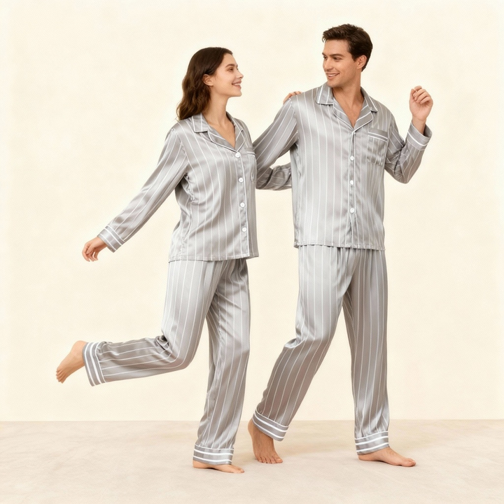 Drune | Elegantes Satin-Pyjama-Set für Paare